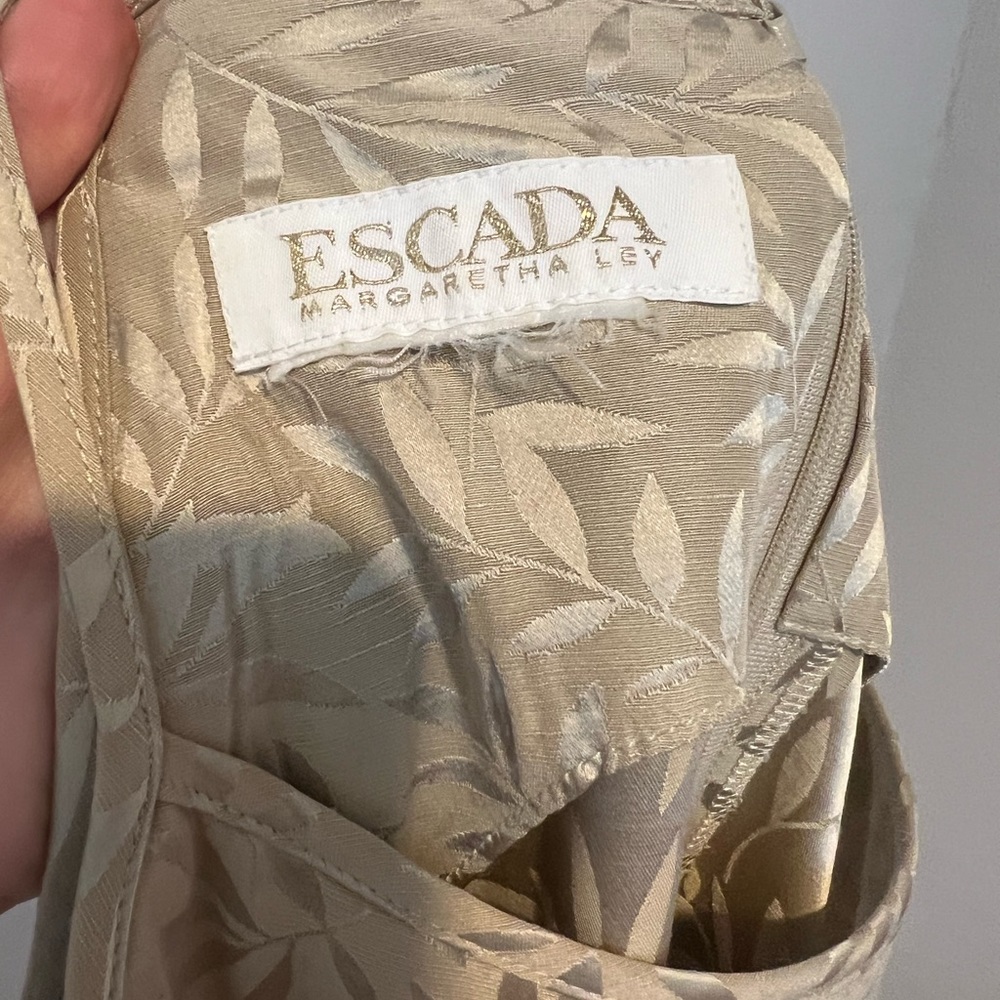 Escada vintage 90s slip style dress with high slit - Picture 8 of 13